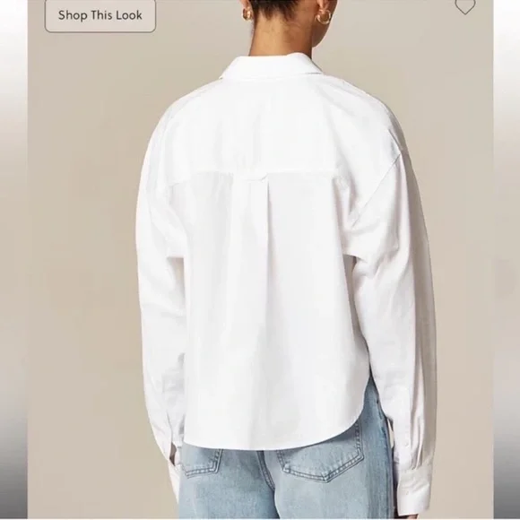 J.Crew Étienne cropped button-up shirt in cotton poplin - Picture 2 of 8